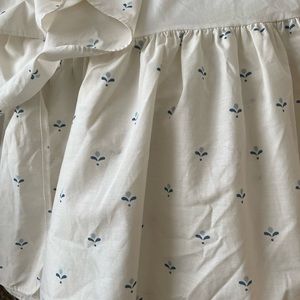 Laura Ashley king size Blue and White Tulip bed skirt
